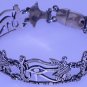 Hallmark Fascinating Egyptian Silver Cuff Bracelet Nefertiti Eye of horus