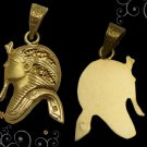 Fascinating Egyptian Hallmark 18 K. Gold Charming pendant Side Mask of King Tut