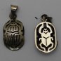 Hallmark Egyptian Egipto Египет Ägypten Pharaoh Silver Scarab Pendant Scarab