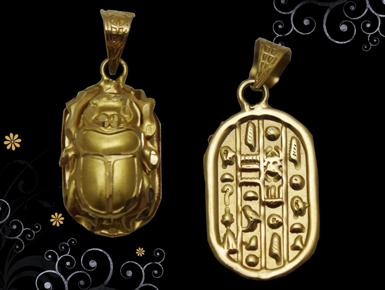 Медальон со скарабеем древний Египет