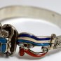 Hallmark Egypt Pharaoh Silver Bracelet Charm Lotus Flower and Ankh key of life