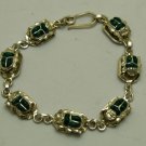Hallmark Egyptian Pharaoh Silver Bracelet, with colorful Scarab