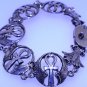 Hallmark Egyptian Pharaoh Silver Cuff Bracelet, Nefertiti, Ankh key of life