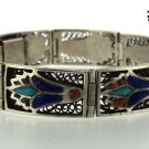 Hallmark Egypt Ägypten Pharaoh Silver Bracelet,Lotus, Lapis,Turquoise gemstone