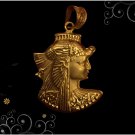 Egyptian HallMark 18 Karat Gold pendant, Fascinating Pharao's Queen Cleopatra