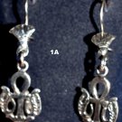 Hallmark Egyptian,Pharaonic,Authentic Silver Earrings,Scarab,Ankh Baduian Tribal