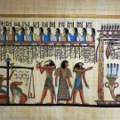 Egyptian Papyrus  HandMade Painting size 60x120cm 24"x48"Judgement Day US #244