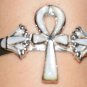 Hallmark Egypt &Atilde;�gypten Pharaoh Silver Bracelet,Lotus Flower and "Ankh"
