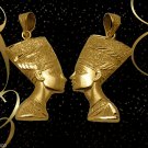 Fascinating Egypt Hallmark 18 K Gold Charm pendant Egypt Pharao Queen Nefertiti