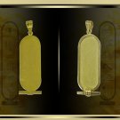 CUSTOMIZE Your Name on Hieroglyphic Fascinating 18 Karat Gold Egyptian Cartouche