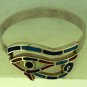 Hallmark Egypt Ägypten Pharaoh Silver Bracelet,Eye of Horus and Real Gemstone