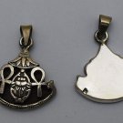Hallmark Egyptian Pharaoh Silver Pendant ,800,Ankh ,Lotus and Scarab