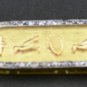 CUSTOMIZE Hieroglyphic  Name on Luxurious 18 Karat Gold .5 Ct. Diamond Cartouche