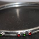 Hallmark Egypt Ägypten Pharaoh Silver Bracelet,Lotus Decorated with gemstones