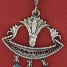 Hallmark Egyptian Silver (Key of life, Louts flower) with Natural Turquoise