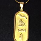 CUSTOMIZE your Fascinating 18 Karat Gold Hieroglyphic symbols on Gold Cartouch