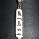 CUSTOMIZE your Fascinating 18 Karat Gold Hieroglyphic symbols on Silver Cartouch