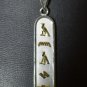 CUSTOMIZE your Fascinating 18 Karat Gold Hieroglyphic symbols on Silver Cartouch