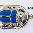 Hallmark Egyptian Pharaonic Silver Pendant with colored Scarabs