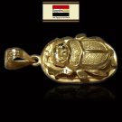 Egyptian Hallmark 18 Karat Gold Fascinating pendant Egypt Scarab Beetle 2.18Gram
