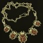 Hallmark Egyptian Pharaoh Silver Necklace Collar, decorated with colorful Scarab