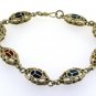 Hallmark Egyptian Pharaoh Silver Bracelet,with colorful Scarabs