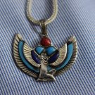 Hallmark Egypt Pharaoh Sterling colorful Silver goddess ISIS Pendant Charm