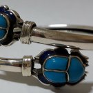 Hallmark Egyptian Pharaoh Silver Bracelet, Colorful scarab