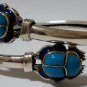 Hallmark Egyptian Pharaoh Silver Bracelet, Colorful scarab