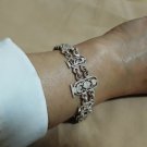 Hallmark Egyptian Art Oxidized Silver Bracelet, Pharos, Lotus, Cartouch