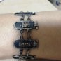 Hallmark Egyptian Pharaoh Silver Cuff Bracelet, 7 cartouchs link