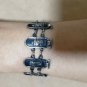Hallmark Egyptian Pharaoh Silver Cuff Bracelet, 7 cartouchs link