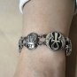 Hallmark Egyptian Pharaoh Silver Cuff Bracelet, Ankh key of life, Scarab.