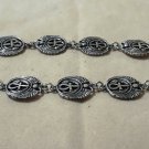 Hallmark Egyptian Pharaoh Silver Cuff Bracelet, Ankh key of life, Isis Wings.