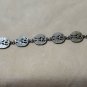 Hallmark Egyptian Pharaoh Silver Cuff Bracelet, Ankh key of life, Isis Wings.