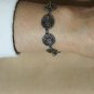 Hallmark Egyptian Pharaoh Silver Cuff Bracelet, Ankh key of life, Isis Wings.