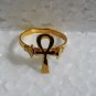 Egyptian 18 karat gold ring Ankh, Horus, Sekhmet, scarab, choose your size.
