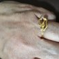 Egyptian 18 karat gold ring Ankh, Horus, Sekhmet, scarab, choose your size.