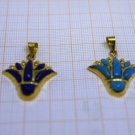 Egyptian Hallmark  Solid 18 Karat Gold Fascinating pendant Lotus flower .