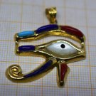 Elegant Egyptian 18 karat Eye of horus Wadjet Decorated With Precious gemstones.
