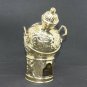 Handmade Brass Damasa bean cooker fun and entertaining set