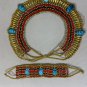 Egyptian Queen Cleopatra style Pharaoh's Necklace and Bracelet set.