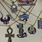 Egyptian brass souvenier necklace lot