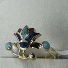 Hallmark 18 K. Gold Ring ancient Egypt Most famous symbols  Lotus flower 2