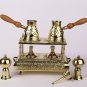 Handmade Brass Turkish Coffee Maker alcohol burner fun and entetaining set