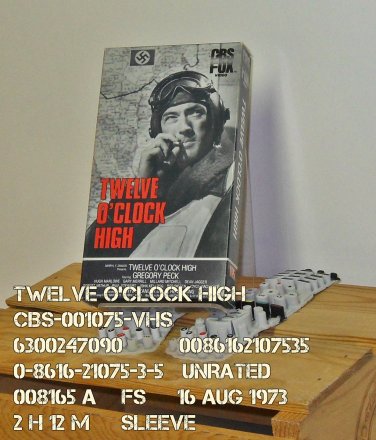VHS - TWELVE O'CLOCK HIGH