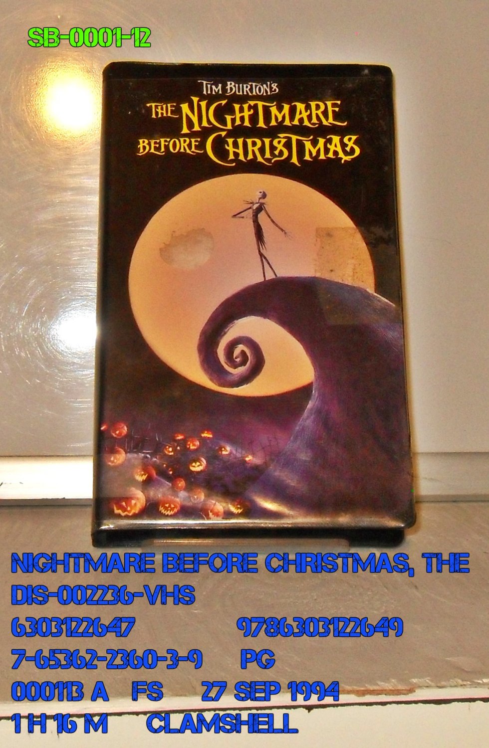VHS NIGHTMARE BEFORE CHRISTMAS