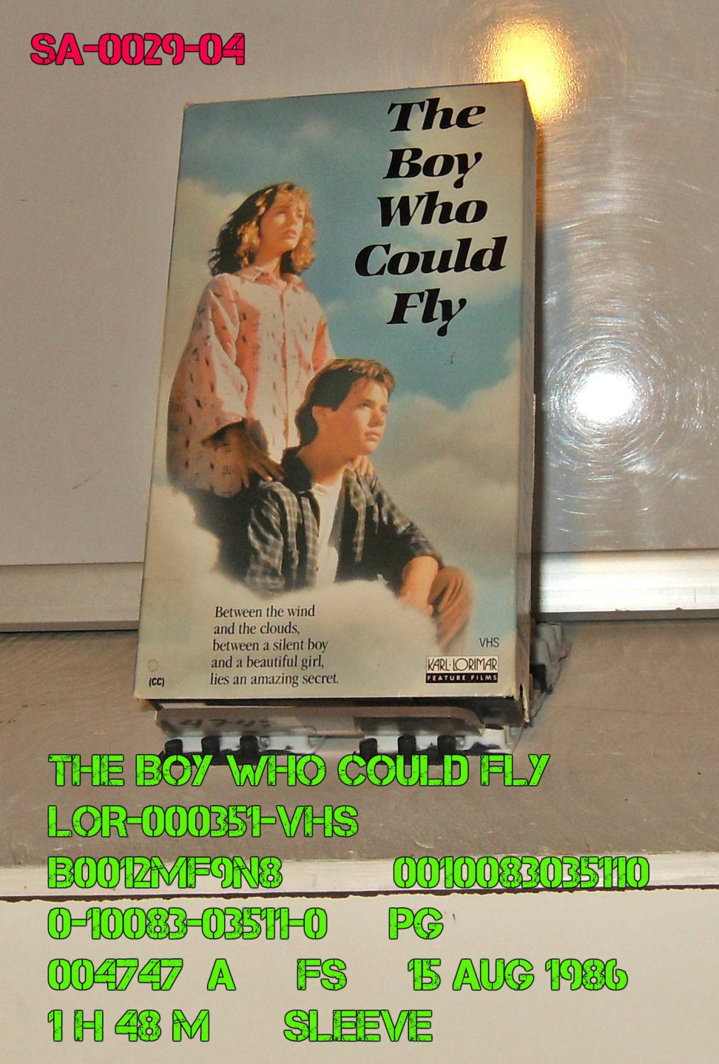 VHS - BOY WHO COULD FLY, THE