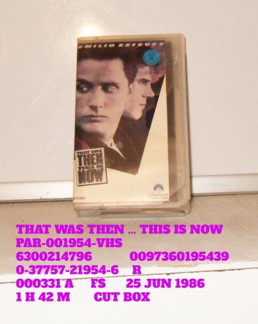 VHS - THAT WAS THEN ... THIS IS NOW