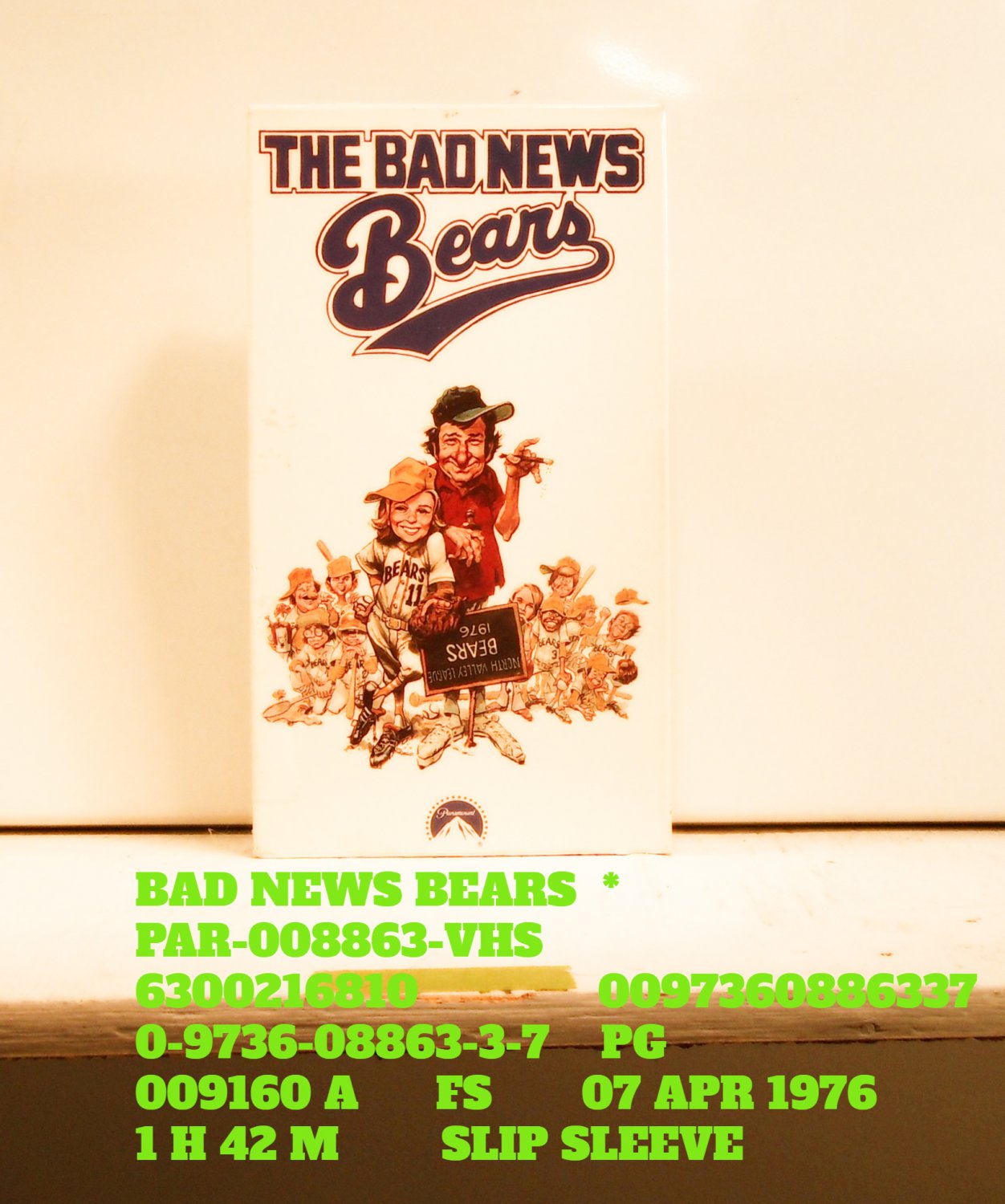 VHS - BAD NEWS BEARS  *